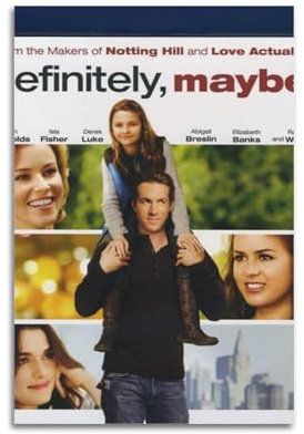ydhgebn Poster mit Aufschrift Definitely, Maybe, Vintage-Poster, dekoratives Gemälde für Schlafzimmer, Wohnzimmer, ästhetisches, elegantes Poster, 30 x 45 cm, ungerahmter Stil