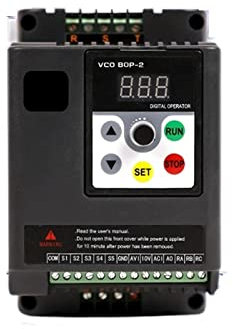 Broche CNC 2,2 kW monophasé AC220 3 Phase Ac380v Inverseur de fréquence VFD Lecteur de vitesse réglable CNC Moteur de broche Forte capacité anti-interférence(2.2kw,220)