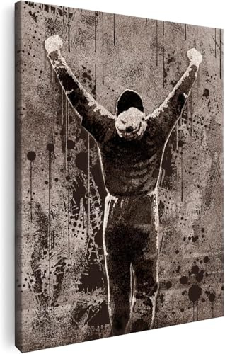 Artmazing | Rocky Bild bunt | Bild Rocky | S-Art Bilder | Rocky Bilder Modern | Leinwandbilder XXL Wohnzimmer | Wandbild Rocky Deko XXL | Bild Leinwand XXL | buntes Poster für Wand