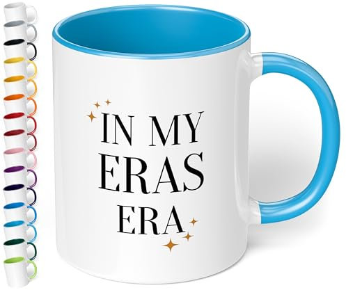 Tasse personalisiert „In my Era“ – Geschenkidee für Socialmedia-Trendsetter - Keramik, ca. 330ml, Hellblau