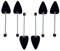 DELFA Samty Schuhspanner mit Spiralfeder Spitz Größe 39-42 - Schaumstoff Schuhformer Schuhstrecker - Set zu 3 Paar für Damen High Heels Klassisch