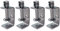 Ponezg Set di 4 morsetti a C da 20 – 50 mm, morsetti a vite, piccoli in acciaio inox C, morsetti a vite in metallo, piccoli morsetti a morsetto, M8 M10, morsetto a vite C