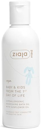 BABY & KIDS Aceite de Baño Nutritivo Hipoalergénico | Sin Perfume | Recién Nacido | 90% Ingredientes Naturales | Limpia e Hidrata Sin Espuma de ZIAJA MED