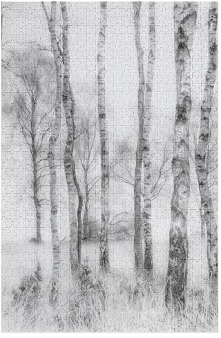 Puzzle Für Erwachsene, 1000 Teile, Schwarz-Weiß, Holzpuzzle, Geburtstagsgeschenke, Puzzle Wanddekoration 78×53cm