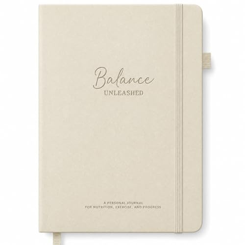 BIROYAL Gym Workout Log Book,Gym accessories for Men Women, 224-Page, Beige | A5, 14-Week Weight Loss Journal with Nutritional Reference Chart & Progress Tracker, Fitness accessories