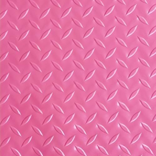 1 Meter PVC Bodenmatte Antirutschmatte Bodenschutzmatte Werkbank Auflage Gummimatte Meterware Wasserdichte Bodenmatte rutschfest Mehrzweckmatten Fußmatten für Küche Bad und Treppenhaus,Rosa A,3.5m