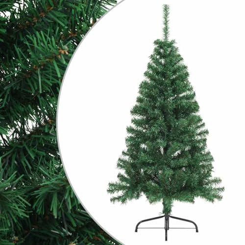 ACAGALA - Albero di Natale artificiale da 150 cm, mezzo albero di Natale a parete, abete con supporto, albero di Natale decorativo in PVC con rami, decorazione natalizia fai-da-te
