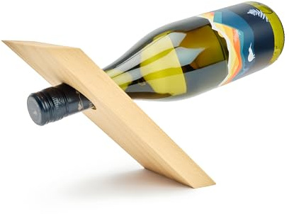 EVERYJOY Wooden Wine Bottle Holder Beech Wood (25 x 8 x 2 cm)
