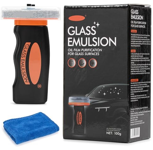 Bafiwu Car Glass Cleaner Guard, Automotive Oil Film Remover for Car Window Windscreen and Mirrors, Auto Glass Emulsion Cleaner