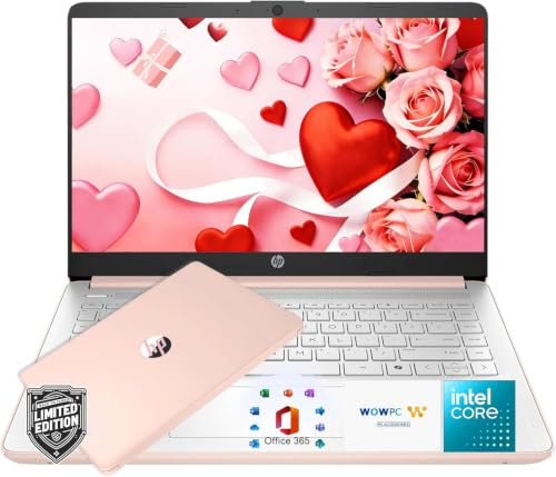HP 14 Everyday Laptop • Copilot AI • Intel Processor • 64GB SSD + 1TB Cloud Storage • 2026 Edition • Windows 11 • Microsoft 365 • Thin & Portable • w/o Mouse