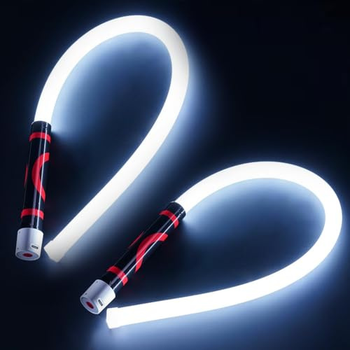 Barra de luz LED flexible de 30 pulgadas, 2 luces de trabajo flexibles superbrillantes con 3 modos, linterna LED recargable manos libres para espacios reducidos, reparación de automóviles, inspección