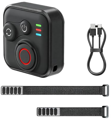 Mando a distancia Bluetooth para cámaras Insta360 X5/X4/X3/X2/ONE RS 1/Ace Pro/Ace Pro 2/A-ce/GO 3S/Hero 13/12/11/10/9/8/MAX/Mini/iOS/Android Smartphone Cámaras Accesorios, alcance de 50 m
