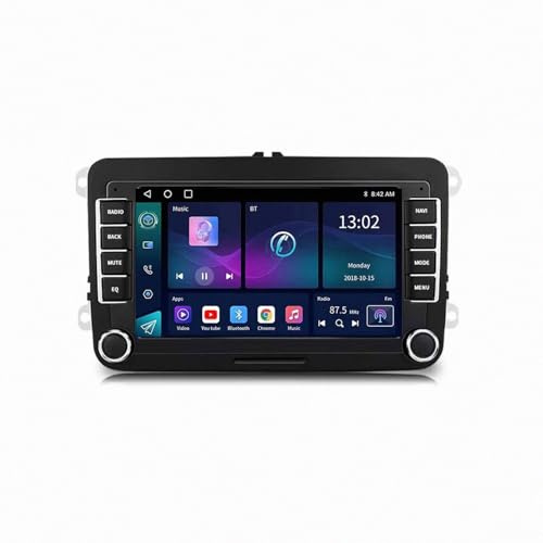 GPS Navi Navigationsgerät 2 Din für VW Seat Altea XL Leon Alhambra Caddy Apple Carplay & Android Auto mit OTA-Updates, Mirror Link, Sprachsteuerung, GPS-Navigation, 4 Kern 2G+32G