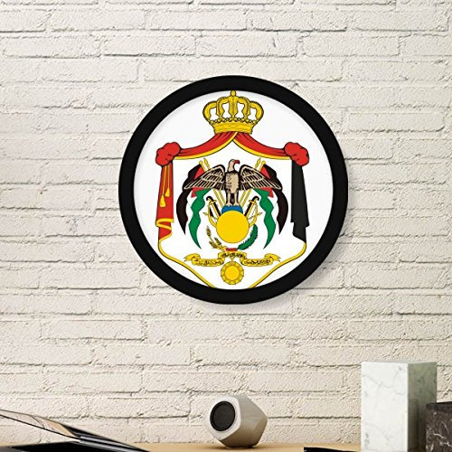 DIYthinker Jordan National Emblem Land Symbol Mark Muster rund Einfache Bilderrahmen Kunstdrucke von Paintings Startseite Wandtattoo Medium Schwarz