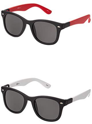 Ultra Clix Dual Frame Red and White Adults Unisex Retro 80s Vintage Style Sunglasses Men and Women Can Wear Classic Oval Sunglasses Man Sunglasses Women UV400 Protection Eyewear Shades Men's Women's
