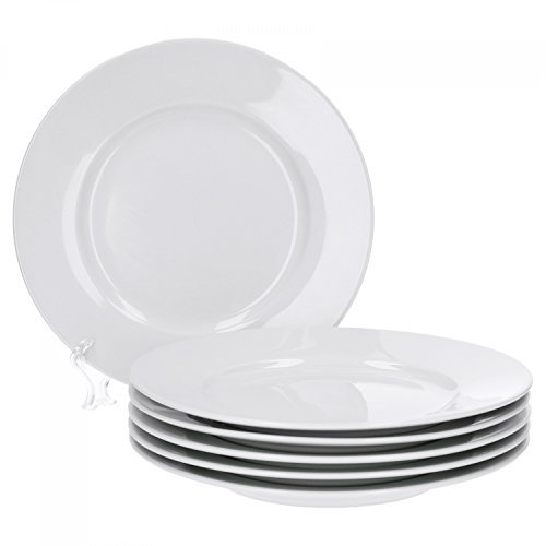 Van Well Geschirrset Trend Porzellan Dessertteller 6 Stk - Modernes Design, Spülmaschinenfest, Mikrowellengeeignet, Hochwertig und Langlebig