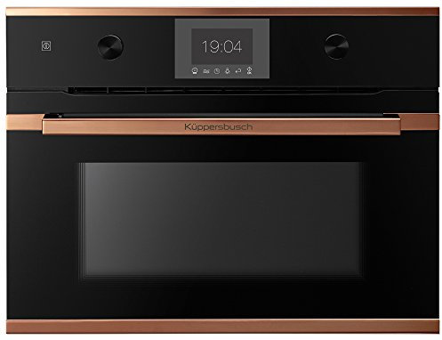 Küppersbusch CBM6350.0S7 Einbau-Kompaktbackofen mit Mikrowelle, Glas/Metall, Schwarz, Design-Kit Copper beiliegend