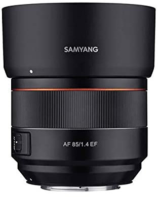 Samyang Lente de Enfoque automático de Alta Velocidad F1.4 de 85 mm para Montura Canon EF, Negro (SYIO85AF-C)