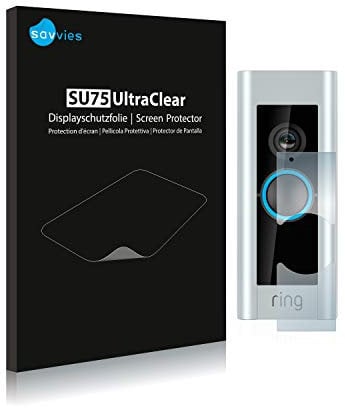 Savvies 18 Pack Screen Protector compatible with Ring Video Doorbell Pro (Version 2) Protection Film Clear