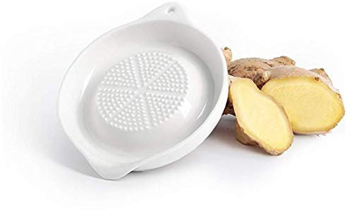 Lankater 1pc Porcelain Grater Plate for Ginger, Garlic, Onion Kitchen Tools