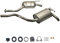 Ferroz Export Ersatz für Auspuffanlage Auspuff ab Kat Mercedes Benz 190 (W201) E 1.8 E 2.0 + Montagesatz