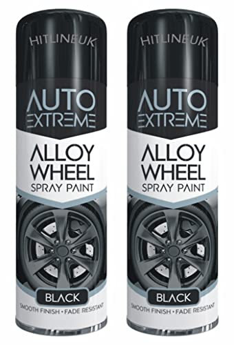 Spray Paint, Alloy Wheel Paint - Black Wheel Paint 300ML x 2