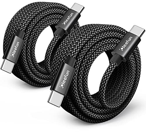Très Résistant Cable USB C vers USB C Charge Rapide 3 M Lot de 2, PD 60W Type C Chargeur pour Samsung Galaxy S24 S23 S22 Plus/Ultra, pour iPhone 15/16 Pro Max, pour iPad 10. Gen/Pro/Air etc