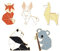 Holibanna 5 Pièces Mignon Émail Revers Pin Set de Bande Dessinée Géométrique Origami Animaux Broche Pins Décoratif Renard Ours Panda Lapin Badges Broches de Fête des Mères
