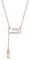 HCMA Collana in Argento Sterling 925 con graffetta per Donna, Collana Lunga in Oro Rosa con Nappe, Regalo di Gioielli dell'amicizia