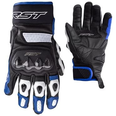 GLOVES RST FREESTYLE 2 CE MENS Motorcycle Motorbike Scooter Biker Rider Sports Racing Touring Leather (Black/Blue/White,10)