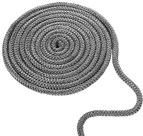 Savita Cinta de Sellado para Chimenea 10mm x 4m, Impregnada de Grafito Junta de Sellado de Cuerda de Fibra de Vidrio Reemplazo Junta para Chimeneas y Estufa de Leña