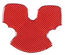 METYOUCAR Soft Carbon Fiber Center Console Cup Cushion Groove Mat Cup Holder Slot Pad, Cup Holder Inserts For Fiat 500 2011-2019 (Red)