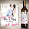 Custom Photo Wedding Wine Label,Personalise Wine Bottle Sticker,Romantic Wedding,Valentine's Day Rose Red Wine Decoration Labels
