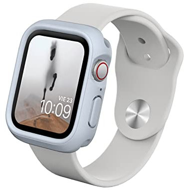 RhinoShield funda bumper compatible con Apple Watch SE 3 / SE 2 / SE/Series 6/5 / 4 [44mm] | CrashGuard NX - Diseño compacto con tecnología resistente a Impactos - Gris Ceniza