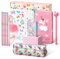 Cooyou Cadeau de Papeterie Licorne pour Fille 6 7 8 9 10 11 12 Ans, Trousse, Stylo, Crayon et Carnet de Licorne, Ensemble de Jouets Licorne pour Filles, Rose