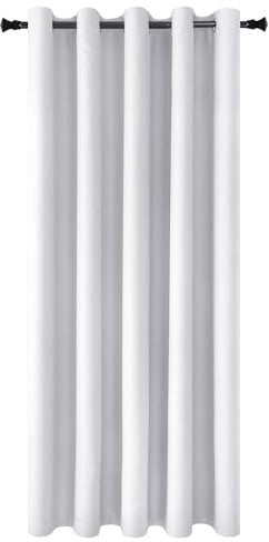 DWCN Extra Breite Vorhänge Raumteiler Vorhänge Blickdicht H213xB203cm Raumtrenner Gardinen Ösen Blickdichte Vorhänge Kälteschutz Lärmschutz Gardinen für Büro, Wohnzimmer, Schlafzimmer,1 Stück, Weiß