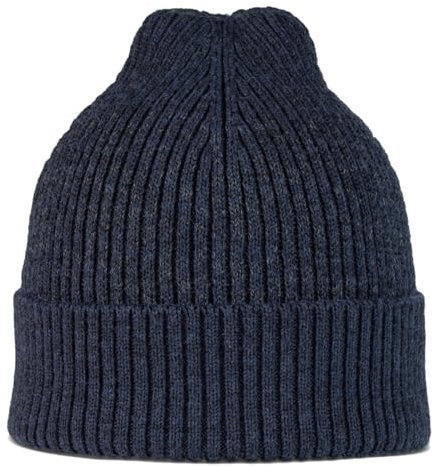 Buff®| Merino Active Mütze Männlich Weiblich Erwachsene, Merinowolle, Wandern, Outdoor, Nachhaltig, Leicht, Dick, Reflektierend, Einheitsgröße, Dunkelblau
