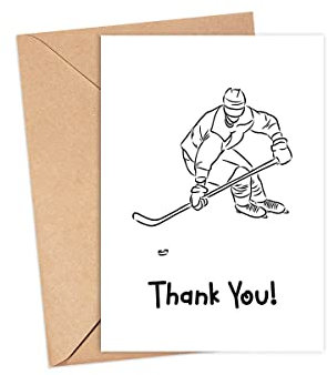 Emily gift Hockey-Dankeskarte – Hockeyschläger-Sportkarte für Kinder, Dankeskarte für Trainer – Mutter oder Papa – Ende der Saison Hockey-Coach-Wertschätzung