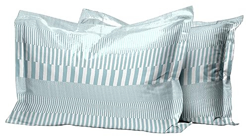 Pizuna Cotton Blue Printed King Oxford Pillow Cases 2 Pack 400 Thread Count