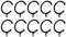 ABC Decor Passing Rings, for Bay window curtain poles, Pack of 10 (Black)