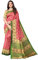 IMTRA FASHION Sari traditionnel indien en soie pour femme avec chemisier non cousu, Rose et vert., L