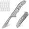 Kryvex Skalpell Klappmesser, Taschenmesser mit 10 auswechselbare Klingen Figur 22 und Micarta Griffschalen,EDC Messer für Männer & Frauen