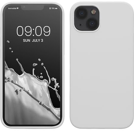 kwmobile Case Compatible with Apple iPhone 13 Case - TPU Silicone Phone Cover with Soft Finish - White Matte