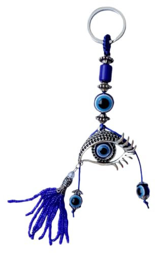 PACKOVE Porte-Clés Œil Bleu Islamique Avec Pendentif Petit Diable En Alliage Durable Accessoire Léger Et Créatif Pour Sac À Main Et Porte-Clés Décoration Anti-Mauvais Œil Et -