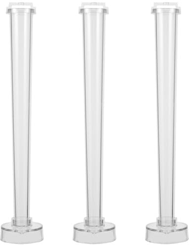 SHINEOFI 3Pcs Candle Making Mold Set Transparent Plastic Pillar Candle Moulds for DIY Crafts Aromatherapy Tapered Home Decoration Wedding Use
