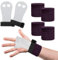 HIOQFR 1 Paire Manique Gymnastique Gants Gym Enfant avec 4 Bracelet Eponge Poignet Poignée de Gymnastique Manique Protection Paumes Protège-Paumes de Gym Gants Cross Training Pads D'Haltérophilie-L