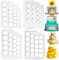 ELINKA Lot de 12 emporte-pices gomtriques, en Forme de Football,carrs, hexagonaux,pour dcoration de gteaux,fondants,Biscuits, Blancs