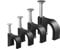 400Pcs Cable Clips, Cable Clips Black 4mm 6mm 8mm 10mm, Used for ethernet Cable, Telephone line, TV Cable (Black-4/6/8/10mm)