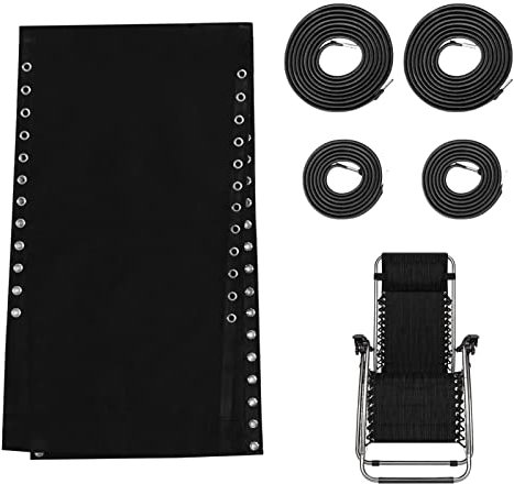 Loungesessel Stoff - Lounge Reparaturset Patio Chaiselongue Reparatur | Outdoor Liege Ersatz mit 4 Seilen, Atmungsaktiver Patio Stuhl Stoff Ersatzstoff für Lounge Patio Gartenstuhl