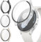 JYQ 3-Stück Schutzhülle mit Displayschutzfolie Kompatibel mit Samsung Galaxy Watch 7 44mm, Rundum Ultradünne Hard Gehäuse Eingebaut Kratzfest Gehärtetes Glas Schutzfolie für Samsung Watch 7 44mm